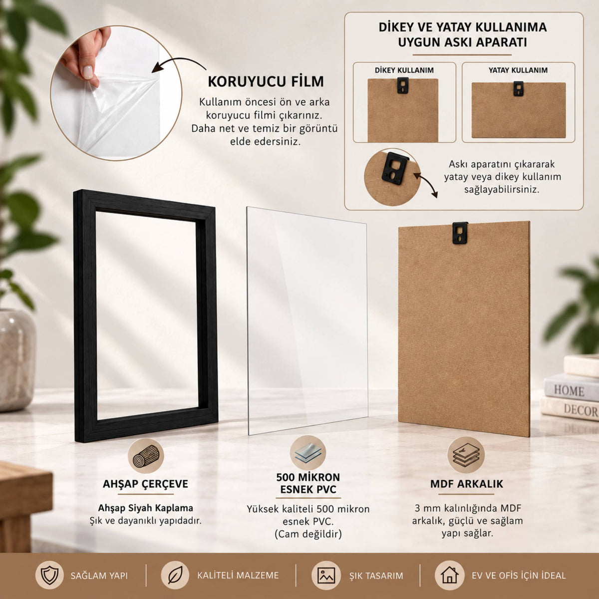 Modern Siyah Resim ve Fotoğraf Çerçevesi