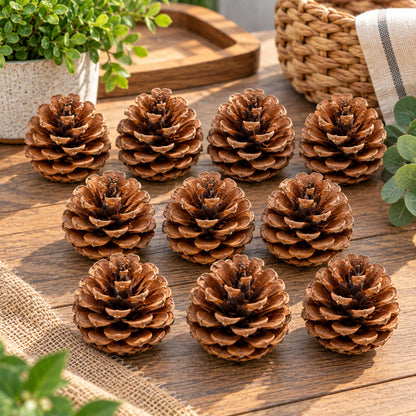 Doğal Çam Kozalağı Dekoru – 10’lu Set