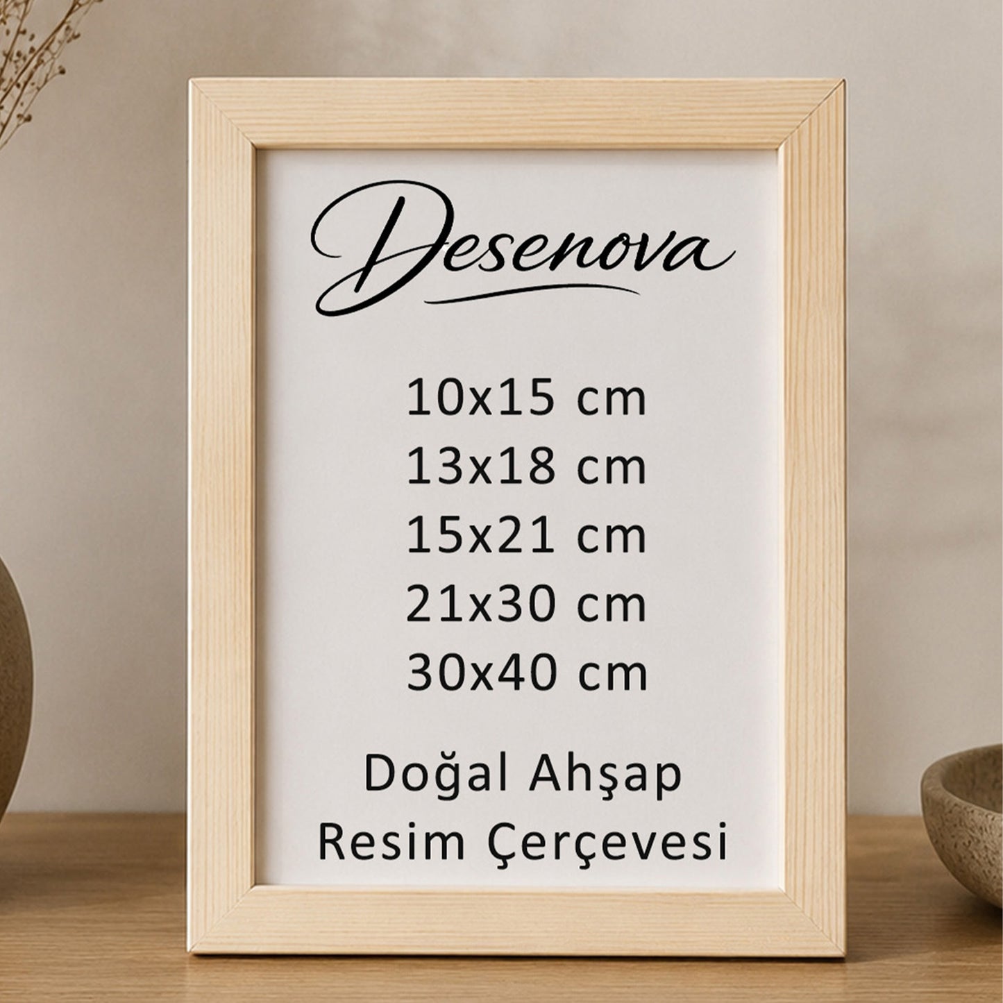 Doğal Ahşap Çerçeve