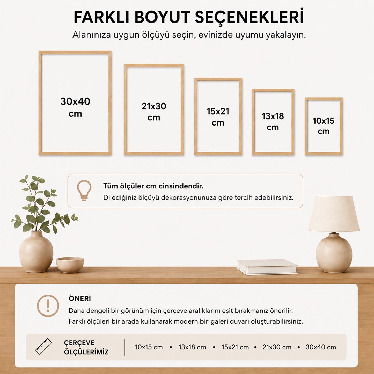 Minimalist Ay Evreleri Lazer Kesim Motifli Ahşap Çerçeve