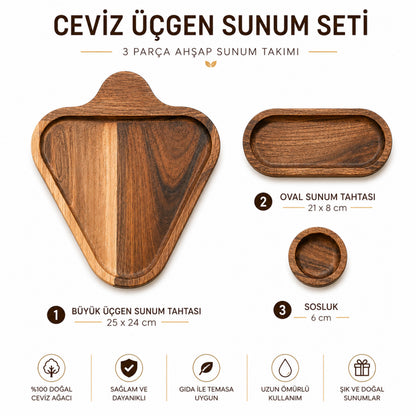 Ceviz Üçgen Sunum Seti