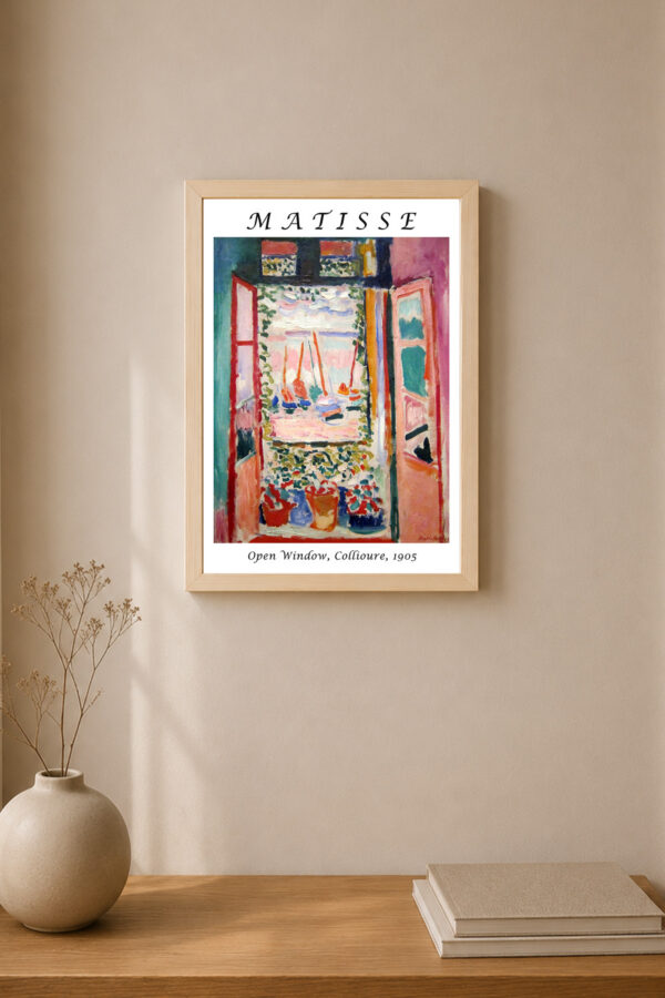 Matisse Open Window Çerçeveli Sanat Posteri | Minimal Duvar Dekoru