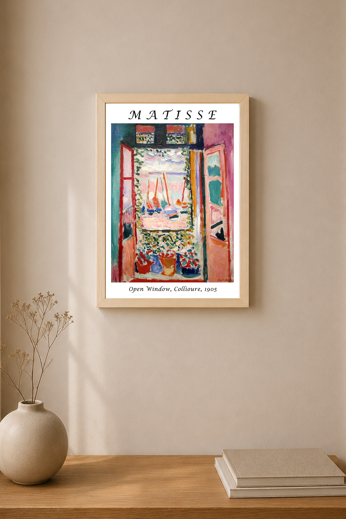 Matisse Open Window Çerçeveli Sanat Posteri | Minimal Duvar Dekoru