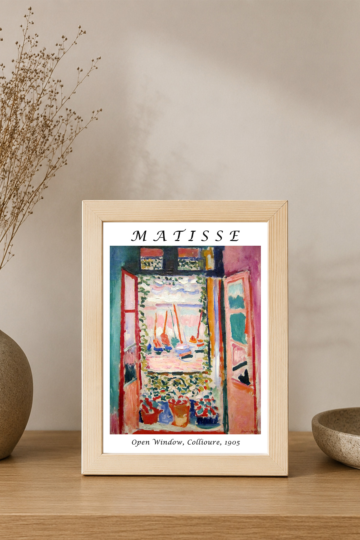 Matisse Open Window Çerçeveli Sanat Posteri | Minimal Duvar Dekoru